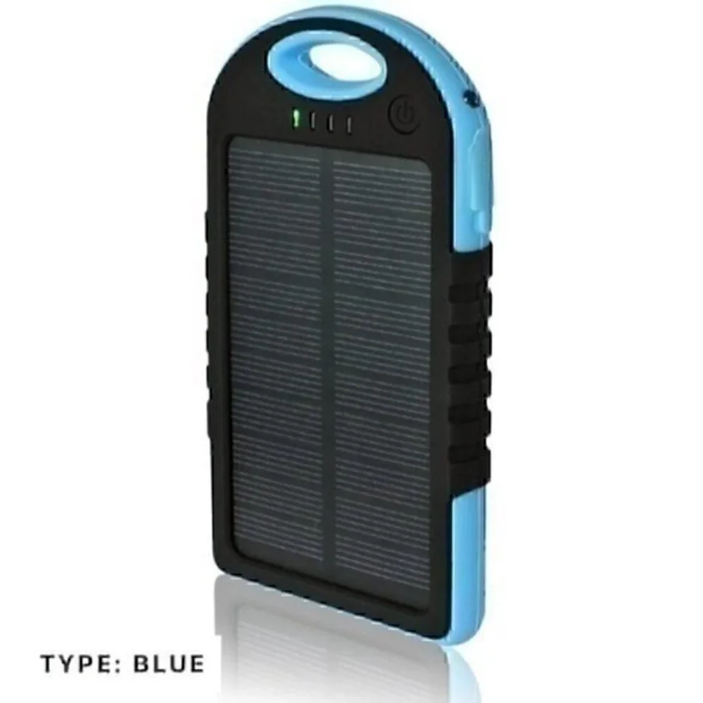 Portable solar charger blue
